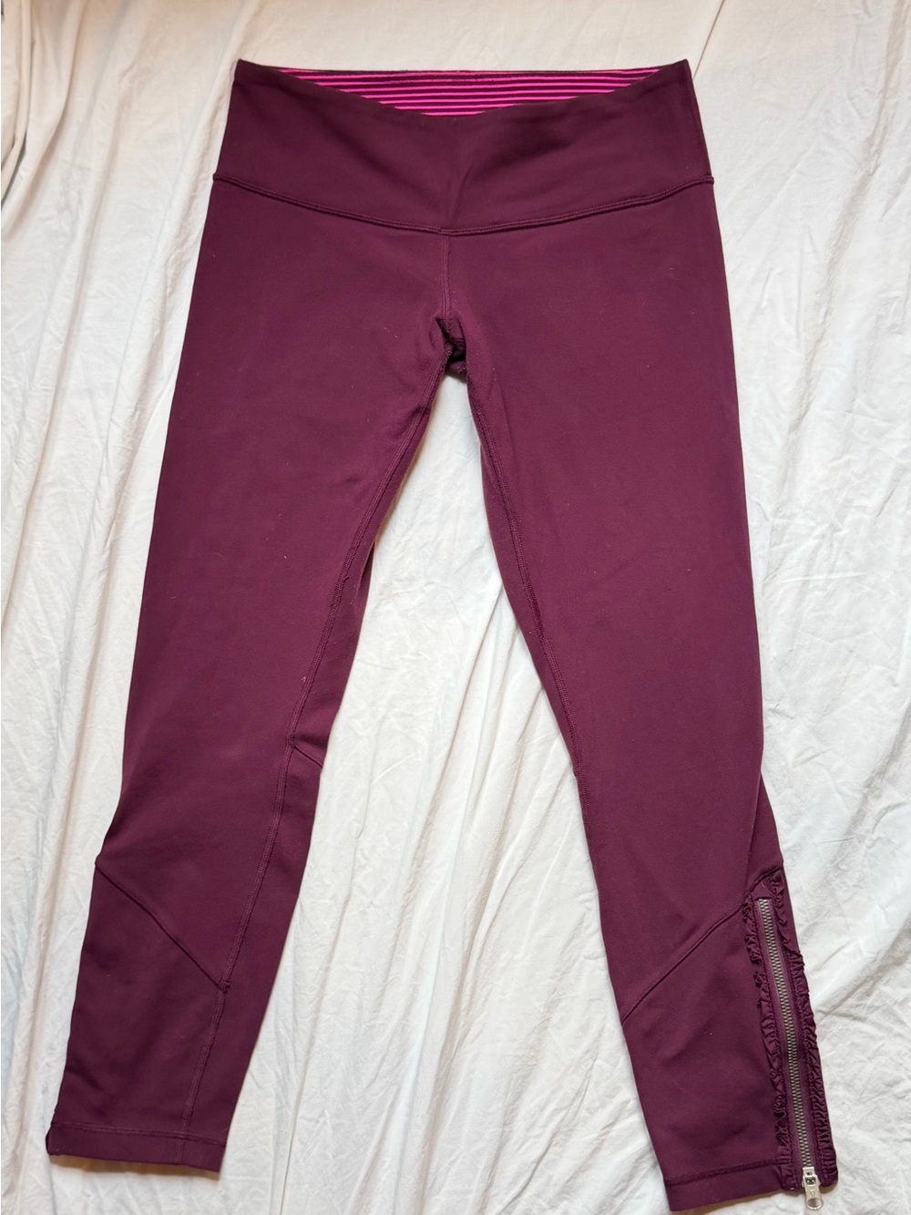 Lululemon 7/8 Length Legging Wunder Under Pant Ruffled Up Special Edition Sz 4/6
